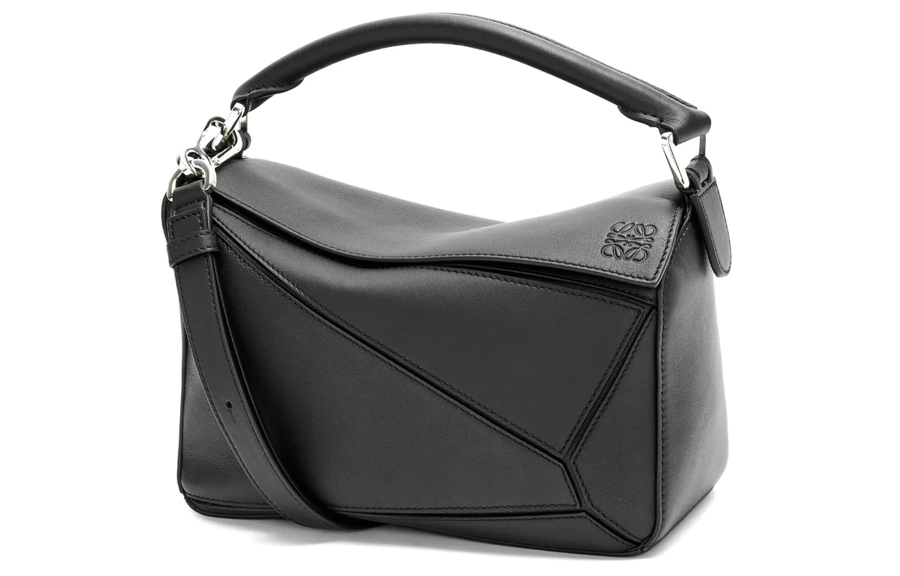 LOEWE Puzzle Bag In Classic Calfskin Small Black