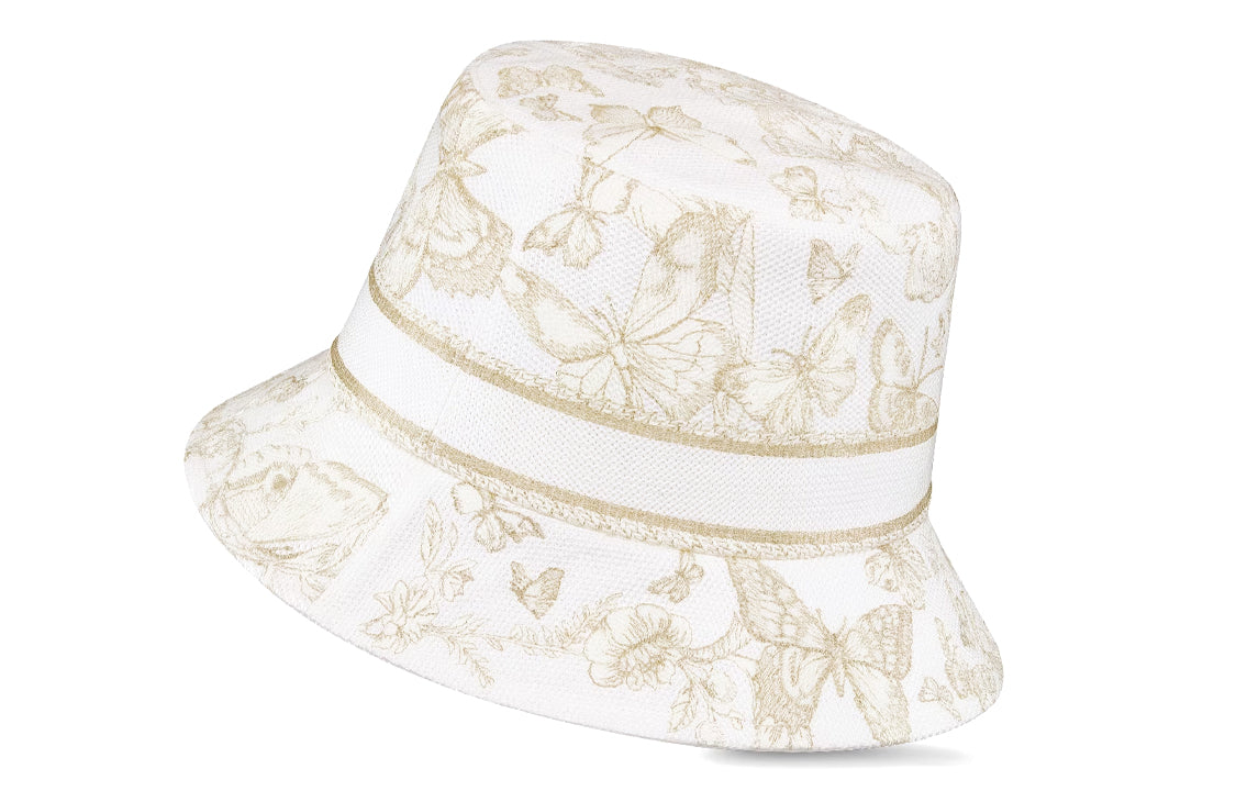 DIOR Cotton, Metal, Polyester, Polypropylene Bucket Hats Women's White