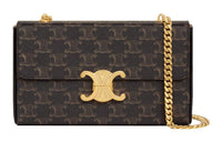 CELINE Sheepskin Crossbody Bags Shoulder Bags Women's Tawny