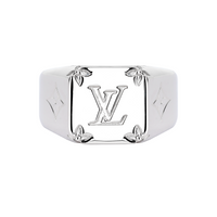LOUIS VUITTON Monogram Signet Ring
