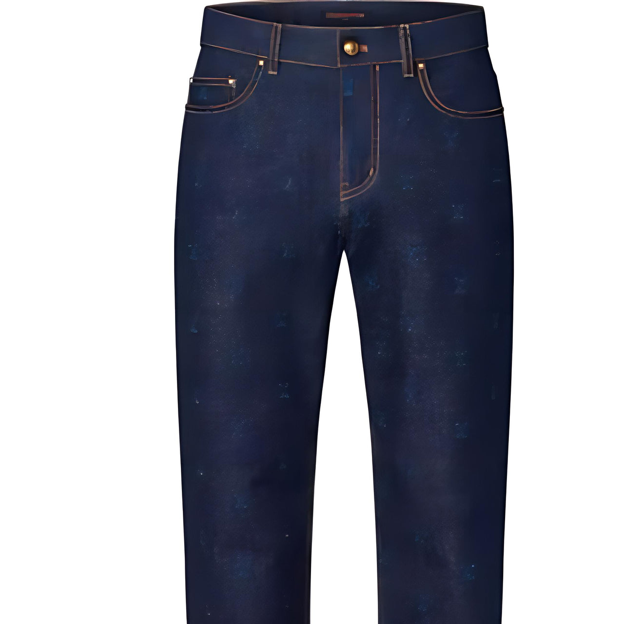 LOUIS VUITTON Lv Blason Embroidered Denim Pants