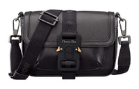 DIOR Hit The Road Grained Calfskin Shoulder Bag, Crossbody Bag Mini Men's Black