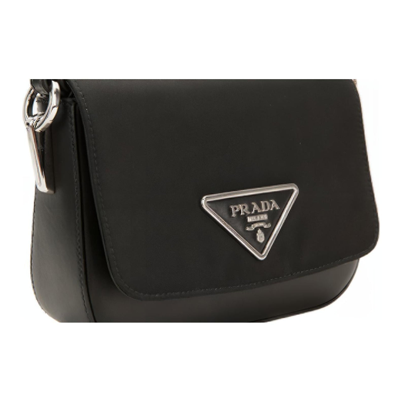 PRADA Fabric Shoulder Bag, Crossbody Bag Black
