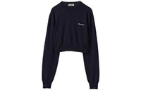 MIU MIU Crewneck Cropped Jumper