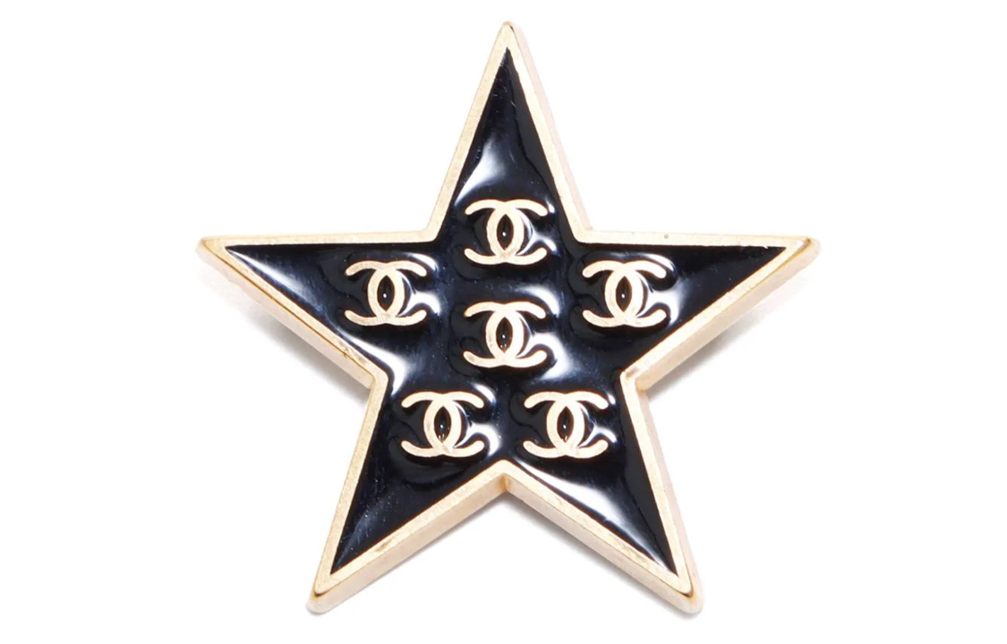 CHANEL 2001 Cc Star Clip on Earrings
