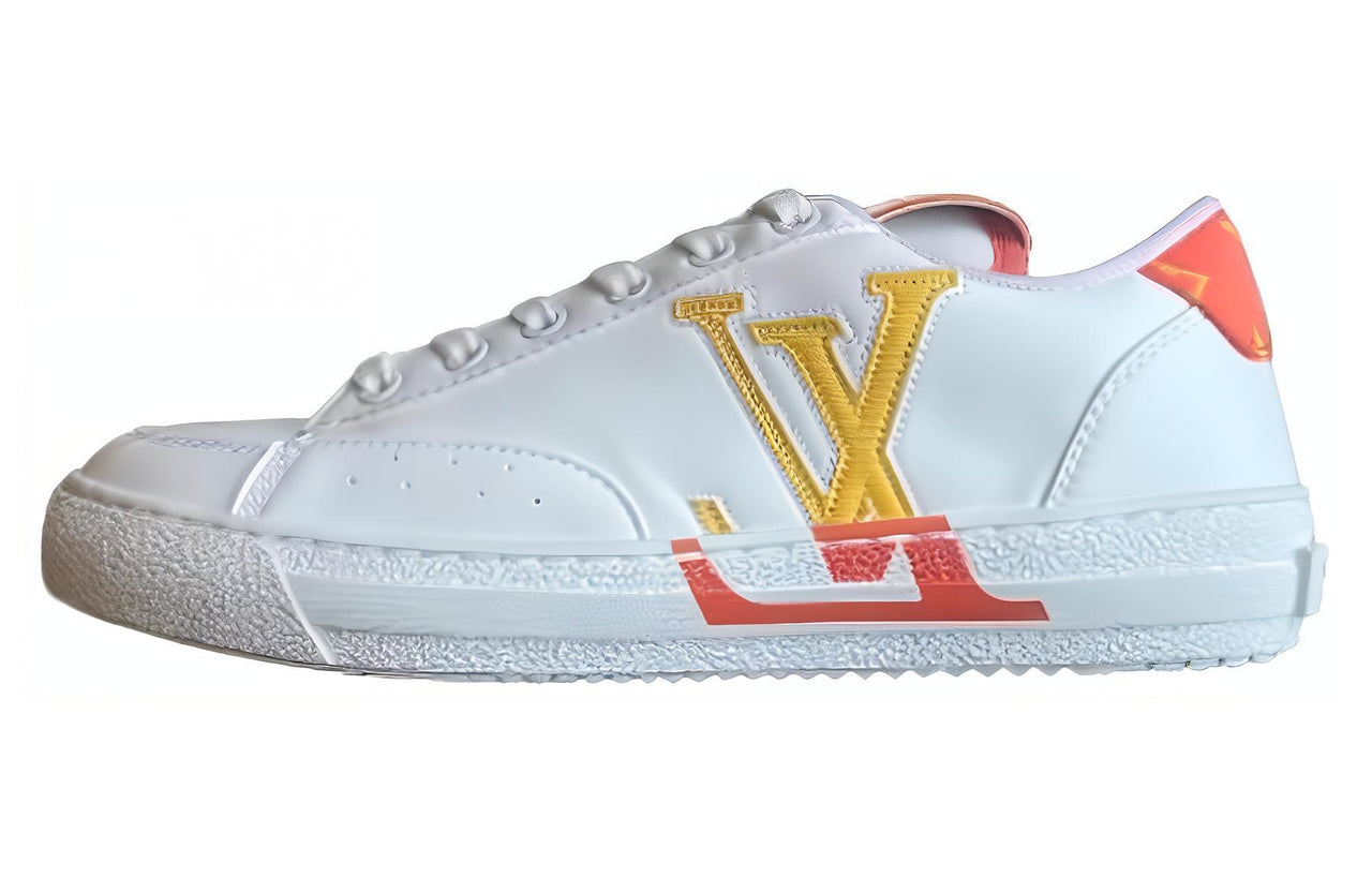 LOUIS VUITTON Low-Top Skateboard Shoes Women's White