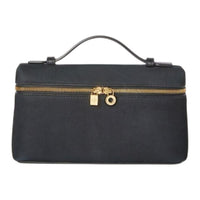 Loro Piana ExtraPocket Calfskin Shoulder Bag Crossbody Bag Handbag Regular Women's Black