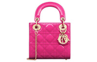 DIOR Lady Dior Cow Leather Shoulder Bag Crossbody Bag Handbag Mini Women's Pink