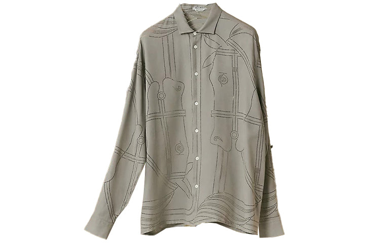 HERMES Shirts Men Brown