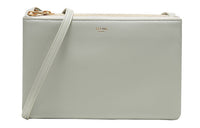 CELINE Trio Sheepskin Crossbody Bag, Shoulder Bag Women's Aqua Green