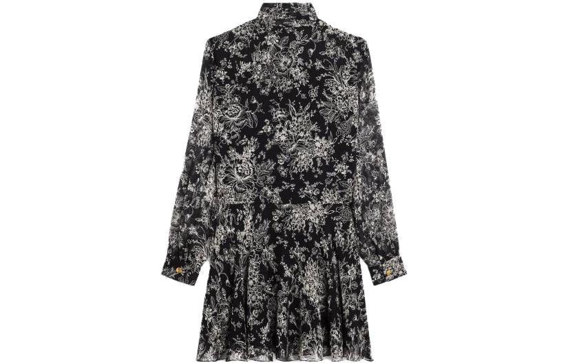CELINE Lavallière Bouquet Print Mini Dress