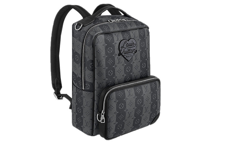 LOUIS VUITTON X Nigo Utilitary Backpack Monogram Stripes Eclipse