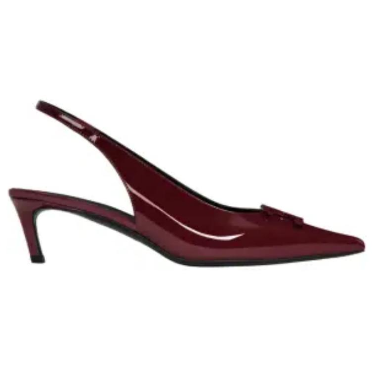 CELINE Slim Heel High Heels 5cm Women's Red