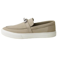 HERMES Slip-On Game Loafers Men's Gray