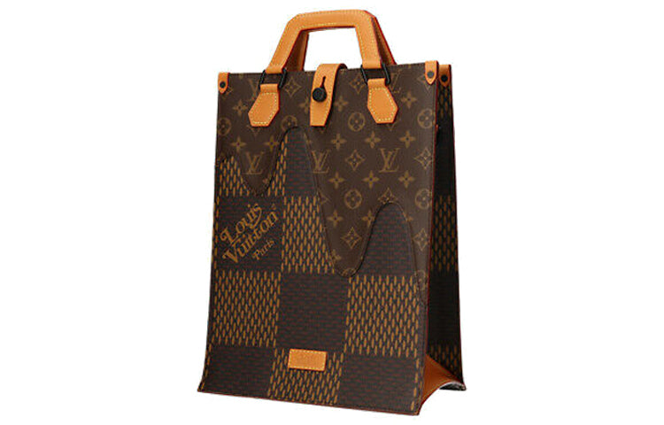 LOUIS VUITTON X Nigo Tote Damier Ebene Giant Mini Brown