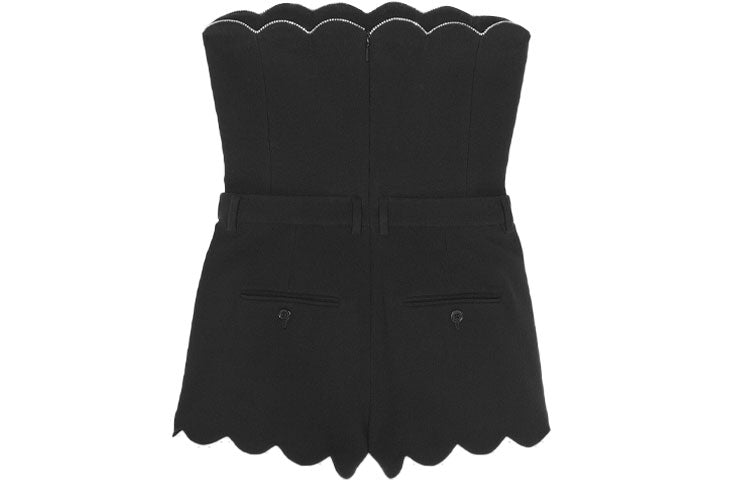 SAINT LAURENT Bustier Button Detailed Playsuit