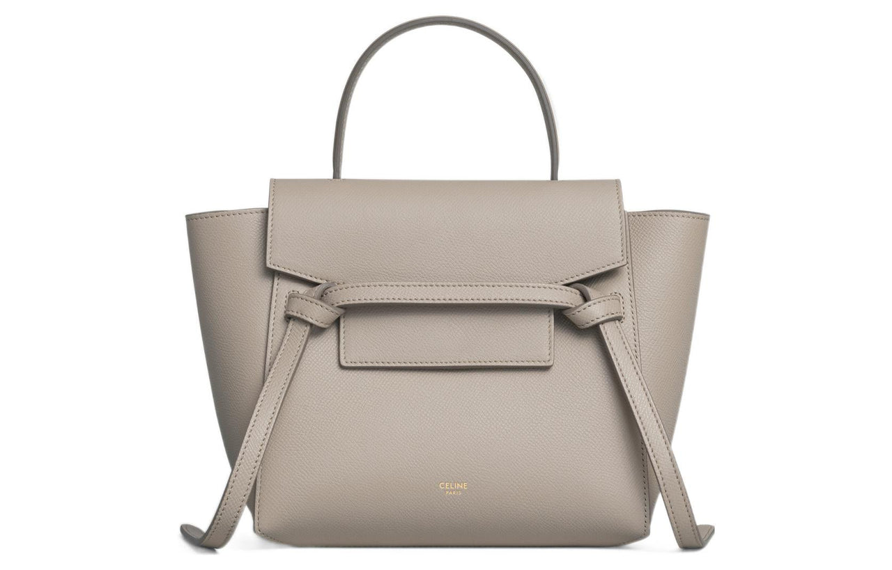 CELINE Grained Calfskin Catfish Bag Shoulder Bag Crossbody Bag Handbag Extra Mini Women's Light Taupe