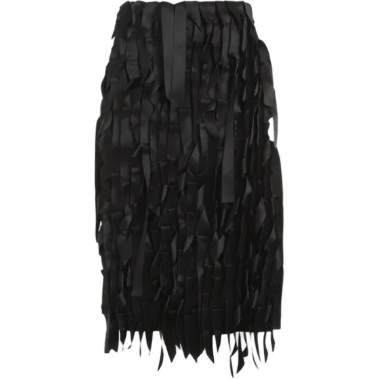 PRADA Fringe Detailed Skirt