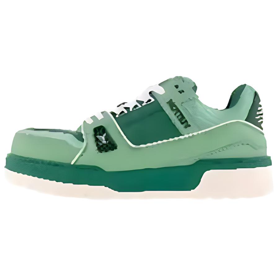 LOUIS VUITTON Trainer Maxi Low-Top Skateboard Shoes Women's Green