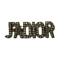 DIOR Swarovski Crystal Brooches Unisex Gold