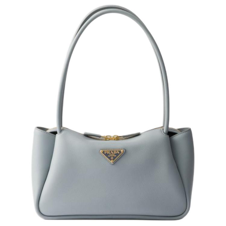 PRADA Leather Handbag Medium Size Women's Ivory