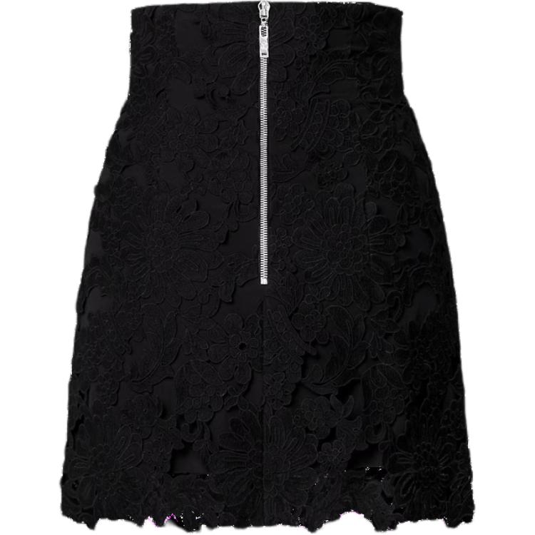LOUIS VUITTON Floral Lace Mini Skirt
