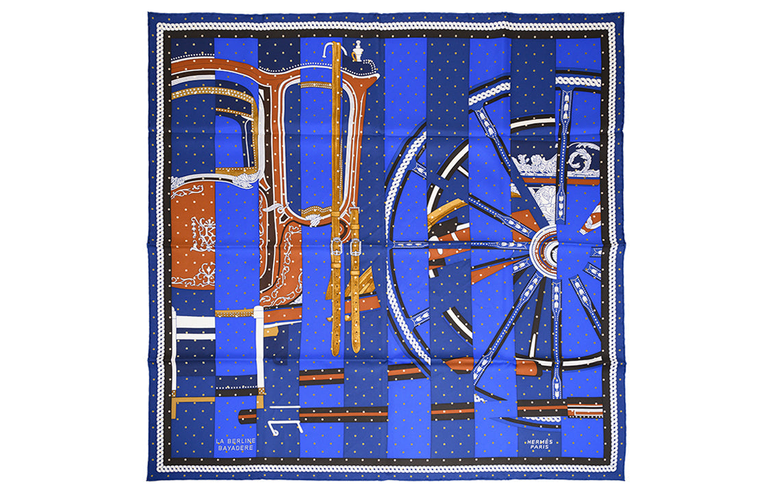 HERMES Silk Scarves Women's Blue