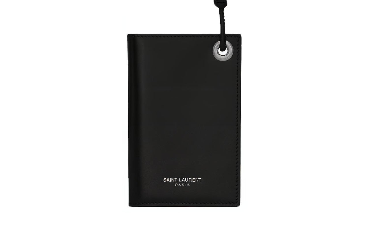 SAINT LAURENT Calfskin Card Holder Men's Black
