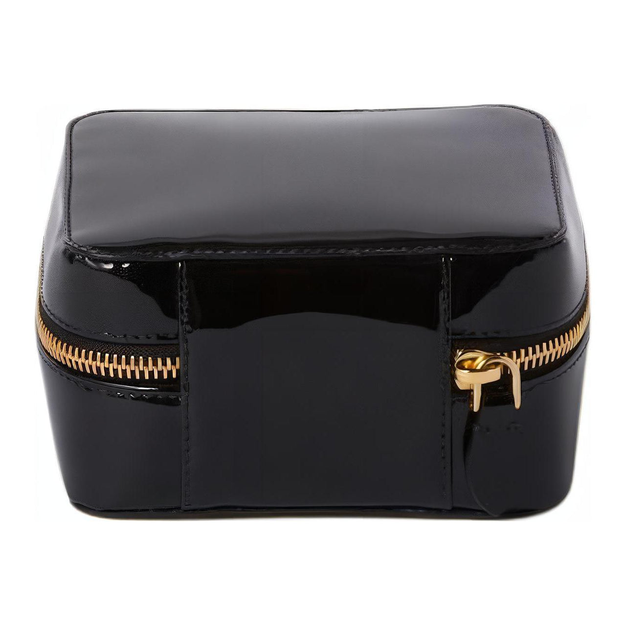 MIU MIU Leather Bonded Patent Leather Jewelry Box Convertible Bag Women's Black