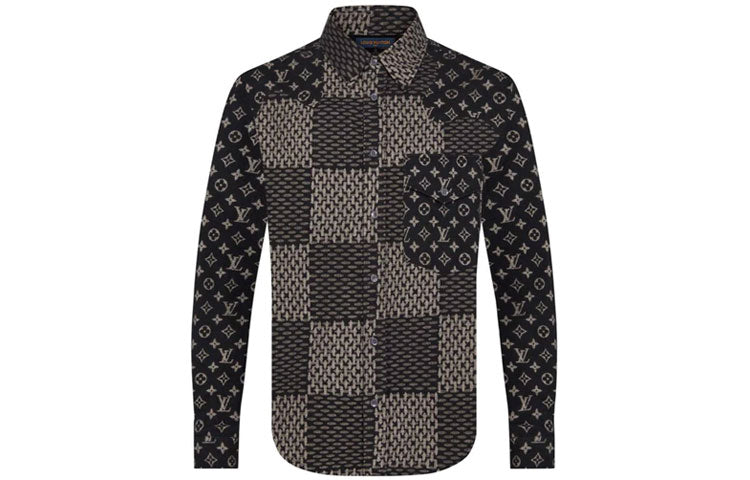 LOUIS VUITTON X Nigo Mngm Waves Giant Damier Flannel Shirt