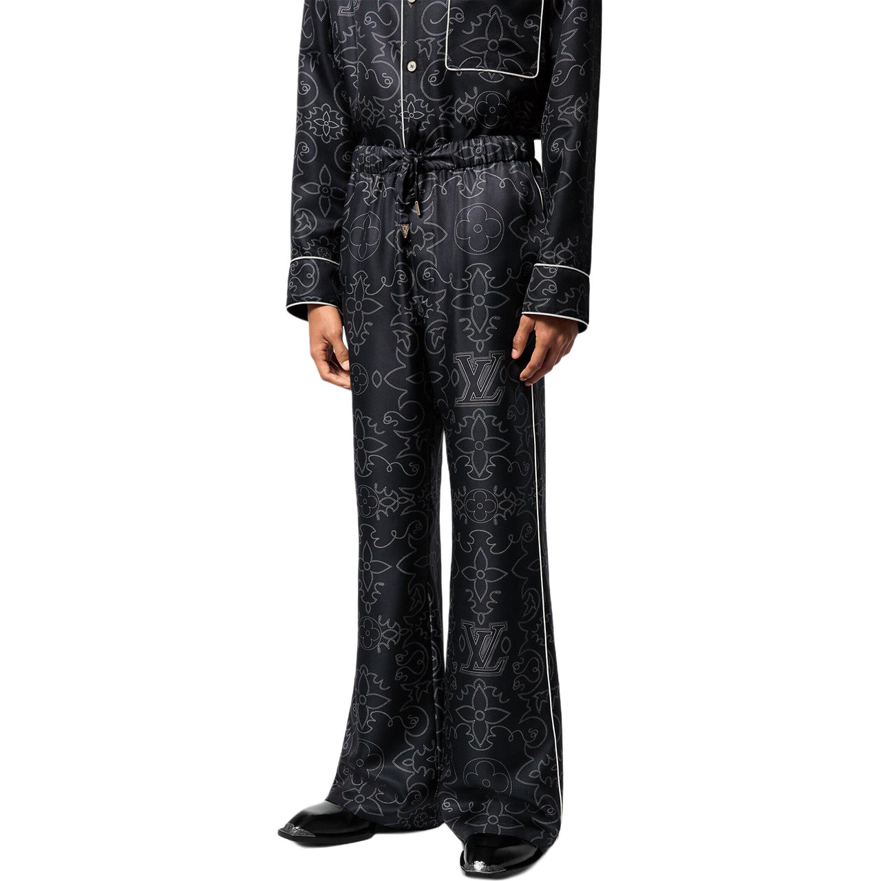 LOUIS VUITTON Printed Silk Pyjama Pants