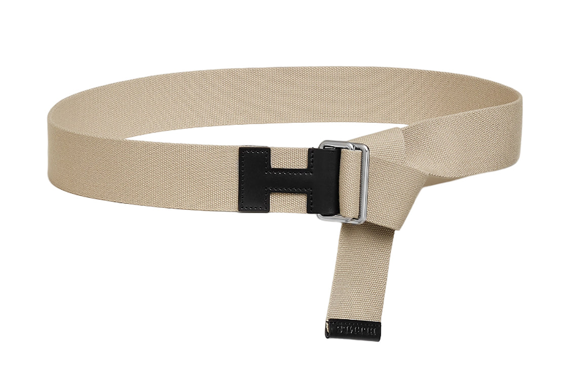 HERMES Cow Leather Belt Men's Umber 4cm