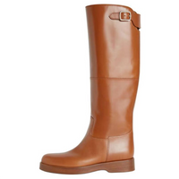 Loro Piana Lupo Knee high Boots Women's Brown