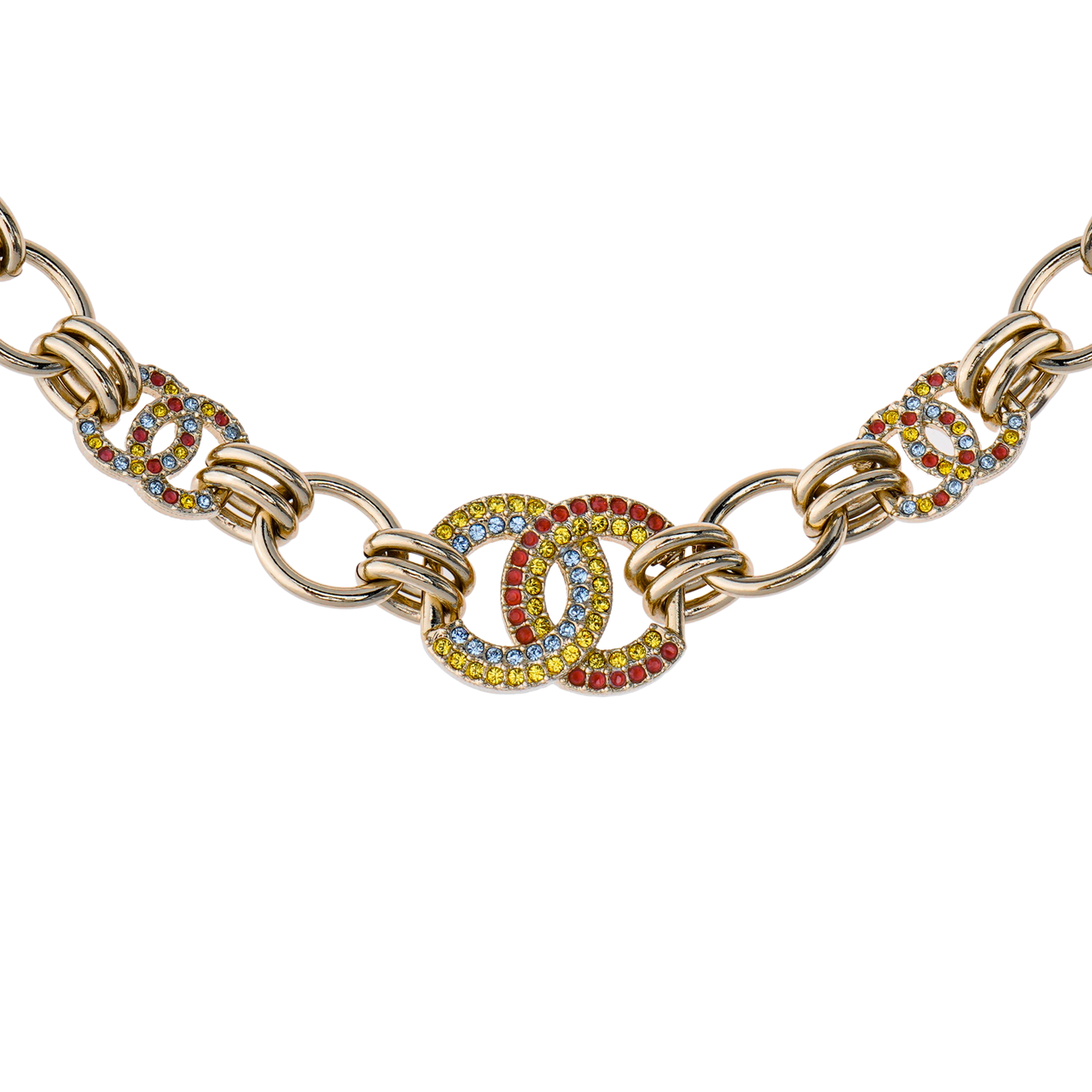 CHANEL Necklaces Women's Gold