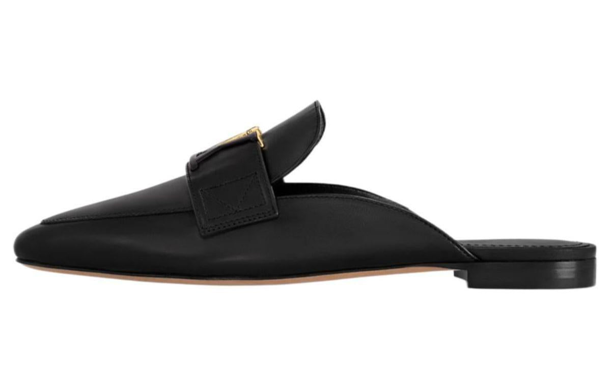 LOUIS VUITTON Capri Quiet Wrap-toe Slippers Women's Black
