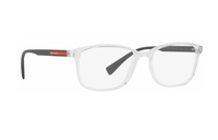 PRADA Metal Alloys Square Eyeglass Frames Men's Black