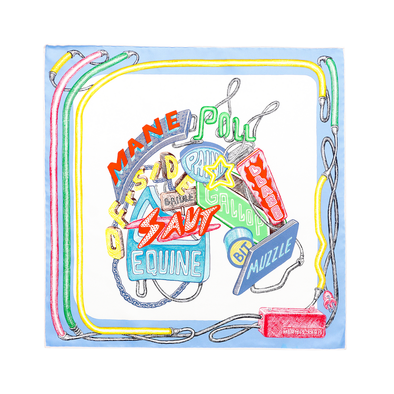 HERMES Silk Scarves Women's Multicolor