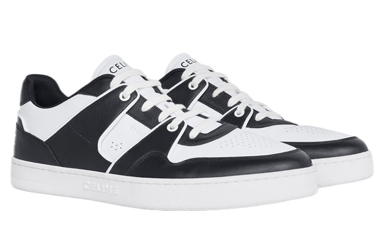 CELINE Low Top Stylish Skateboarding Shoes Men's White Black