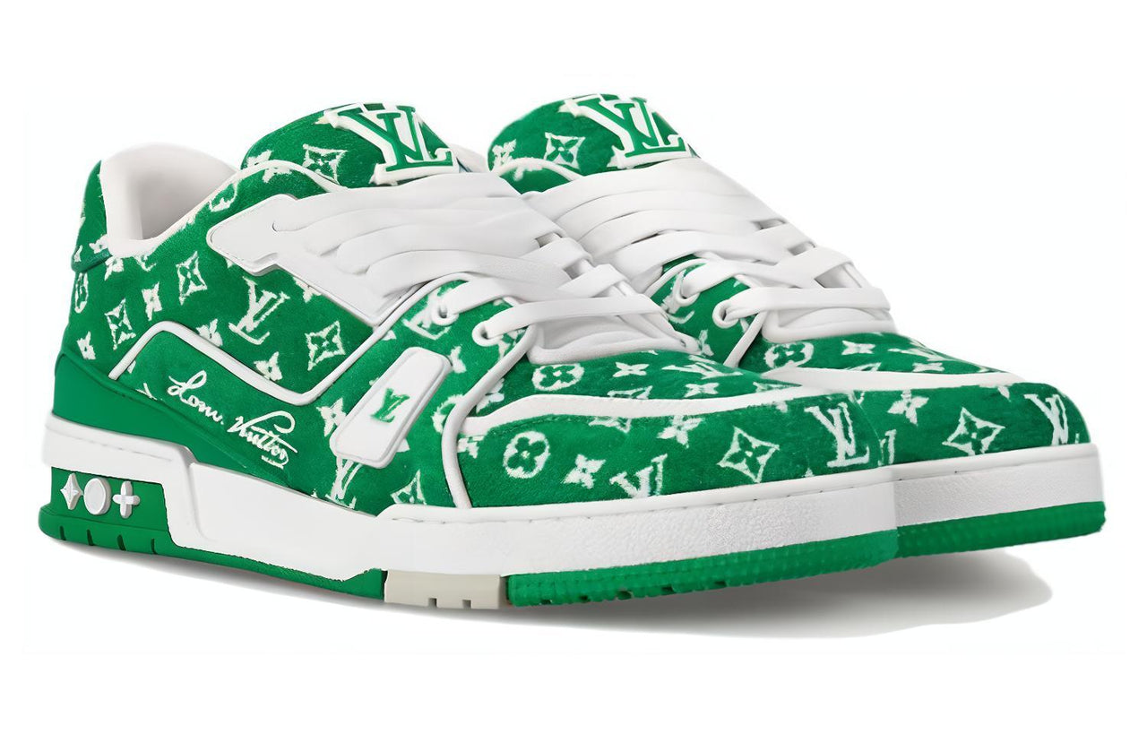 LOUIS VUITTON Trainer Green Monogram Textile