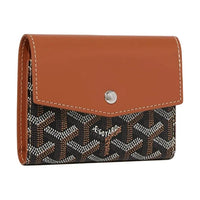 GOYARD Goyardine Canvas With Vauzelles Calfskin Wallet Unisex Brown