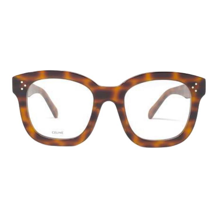 CELINE Acetate Square Eyeglass Frames Women's Tortoiseshell