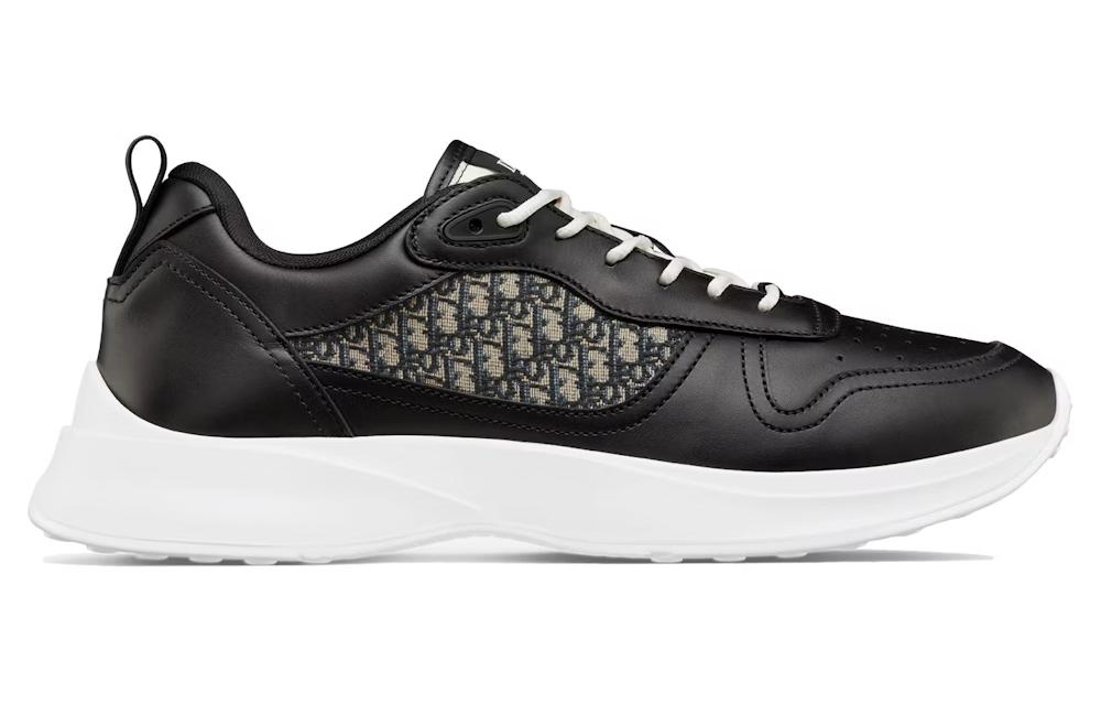 DIOR B25 Runner Black Smooth Calfskin Oblique Jacquard