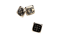CHANEL Metal Resin Rhinestones Artificial Pearls Brooches Women's Black Gold