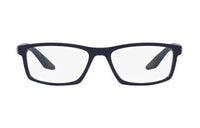 PRADA Metal Rectangular Eyeglass Frames Men's Blue