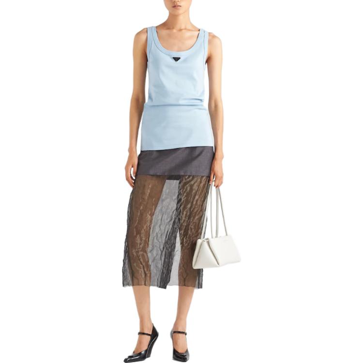 PRADA Casual Long Skirts Women's Gray