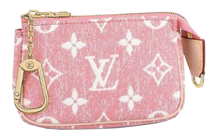 LOUIS VUITTON Micro Pochette Accessoires Denim Jacquard Pink