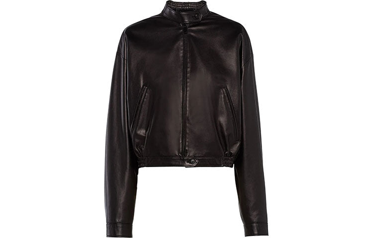 PRADA FW21 Leather Jacket Women's Black
