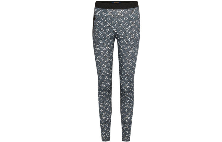 LOUIS VUITTON New Quarterly Products Of LV Casual Pants Women's Navy Blue