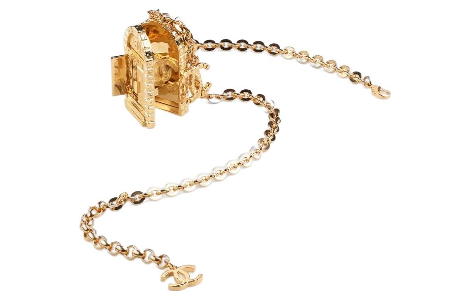CHANEL Necklaces Women's Gold