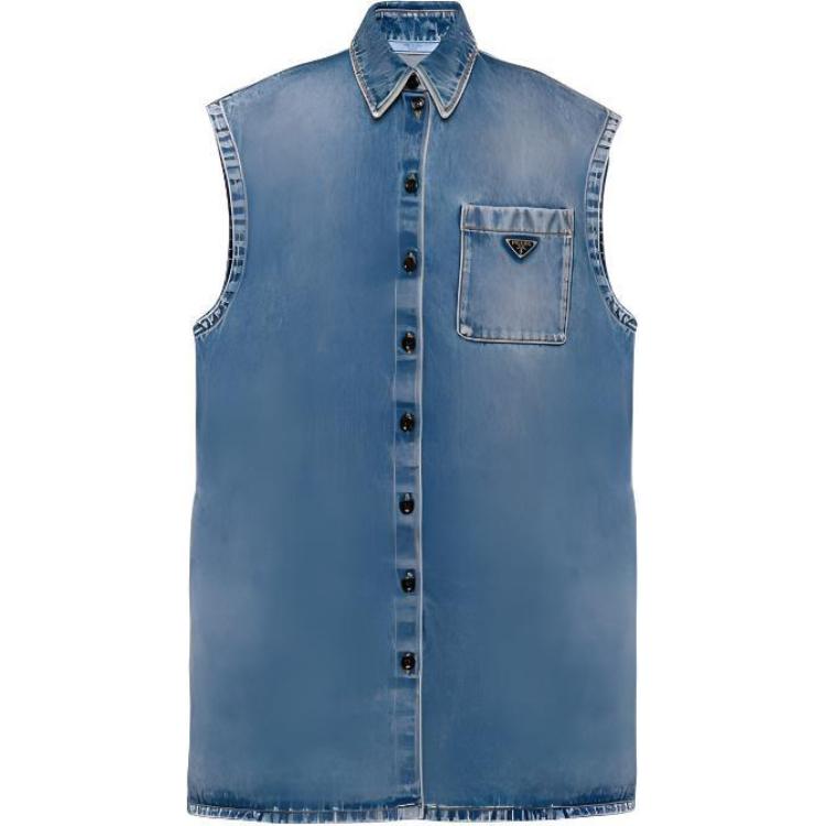 PRADA Vests Women's Denim Blue